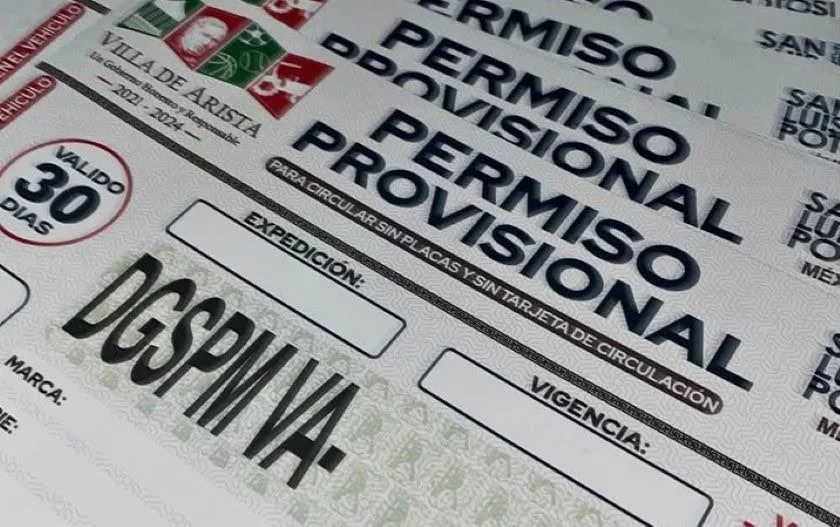 Permiso para circular sin placas en Aguascalientes